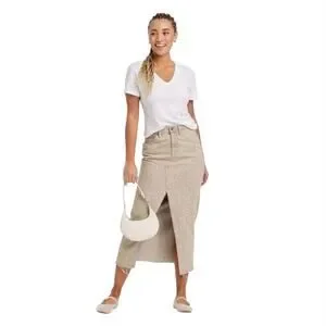Universal Thread Beige Patterned Maxi Skirt